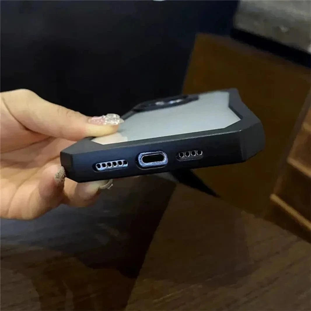 ktusu Generic Cases & Covers Irregular Border Back Clear Hard Case for iPhone 13