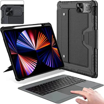 NILLKIN Bluetooth Keyboard Smart Cover for iPad Pro 2 | Pro 3 M1 | Pro 4 M2 (11-inch) iPad Pro 2 | Pro 3 M1 | Pro 4 M2 (11-inch) / Black - Ktusu