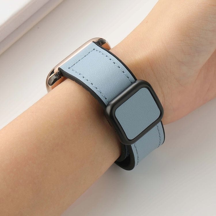 ktusu Generic Watch Bands Leather Soft Silicone Rubber Magnetic Buckle Watch Band for Apple Watch 42 | 44 | 45 | Ultra 49 | 46mm S10