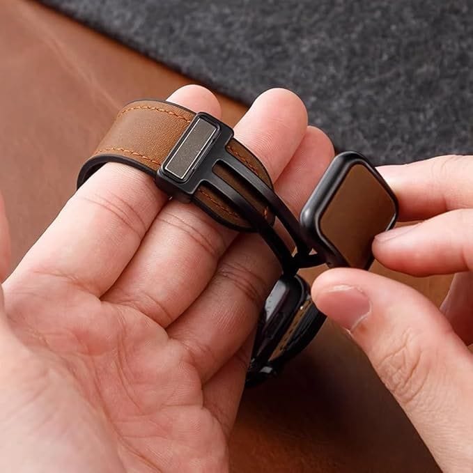 ktusu Generic Watch Bands Leather Soft Silicone Rubber Magnetic Buckle Watch Band for Apple Watch 42 | 44 | 45 | Ultra 49 | 46mm S10