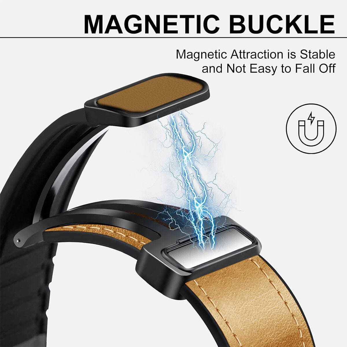 ktusu Generic Watch Bands Leather Soft Silicone Rubber Magnetic Buckle Watch Band for Apple Watch 42 | 44 | 45 | Ultra 49 | 46mm S10