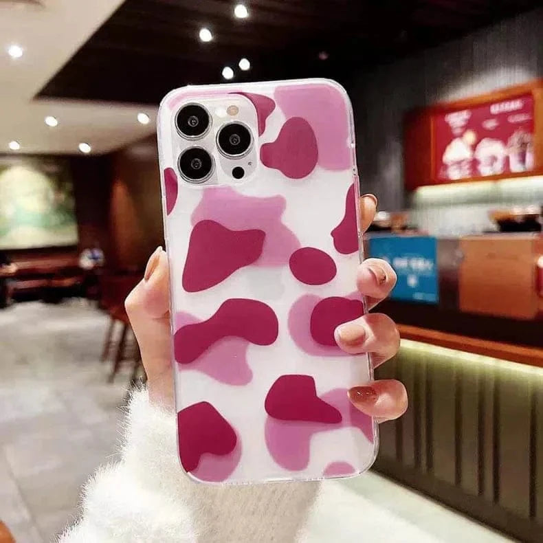 ktusu Generic Cases & Covers Leopard Print Sleek Matte Hard Case for iPhone 14 Pro Max Dark Pink