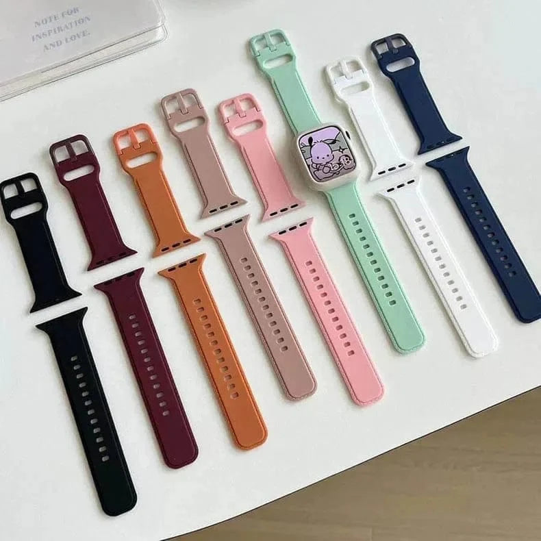ktusu Generic Watch Bands Lightweight Skin-friendly Silicone Band for Apple Watch 42 | 44 | 45 | Ultra 49 | 46mm S10