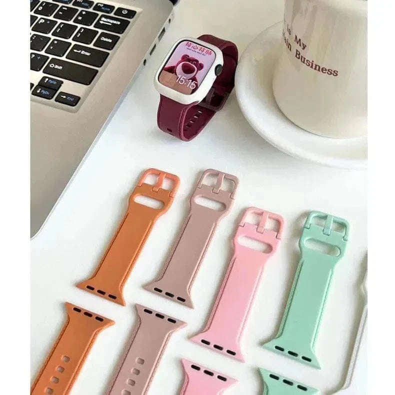 ktusu Generic Watch Bands Lightweight Skin-friendly Silicone Band for Apple Watch 42 | 44 | 45 | Ultra 49 | 46mm S10