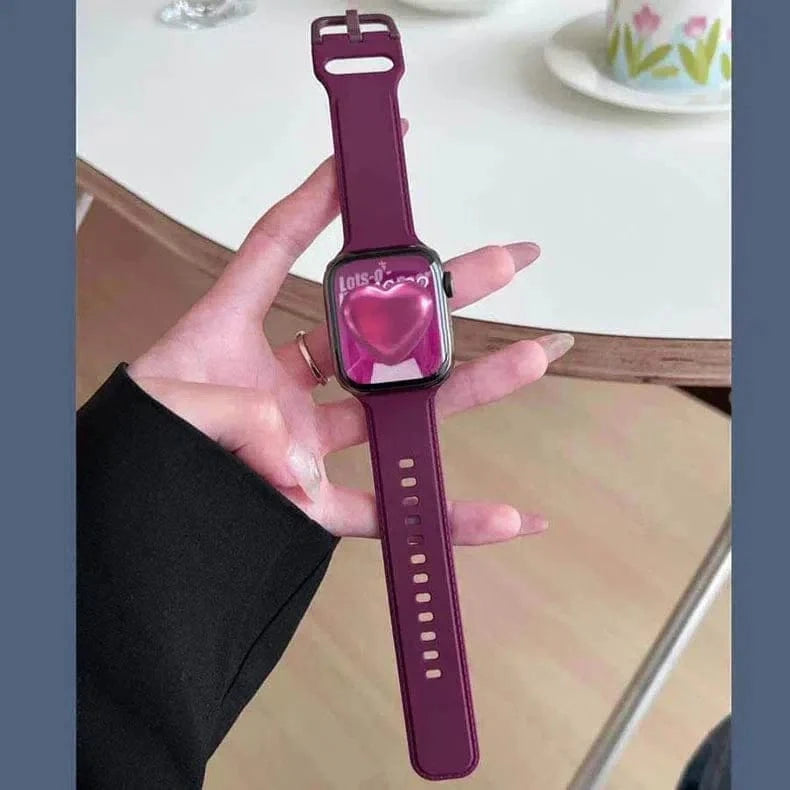 ktusu Generic Watch Bands Lightweight Skin-friendly Silicone Band for Apple Watch 42 | 44 | 45 | Ultra 49 | 46mm S10 Magenta