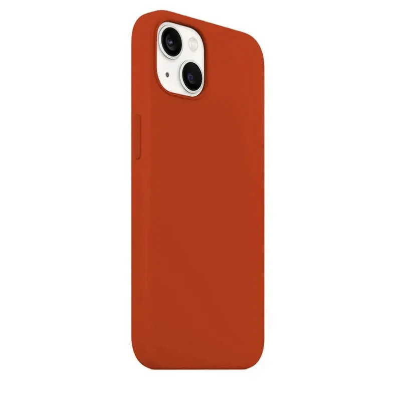 ktusu Generic Cases & Covers Liquid Silicone inner microfiber Case for iPhone 13 Pro Dark Orange