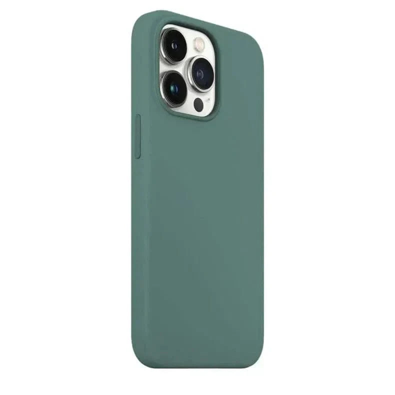 ktusu Generic Cases & Covers Liquid Silicone inner microfiber Case for iPhone 13 Pro Dull Teal