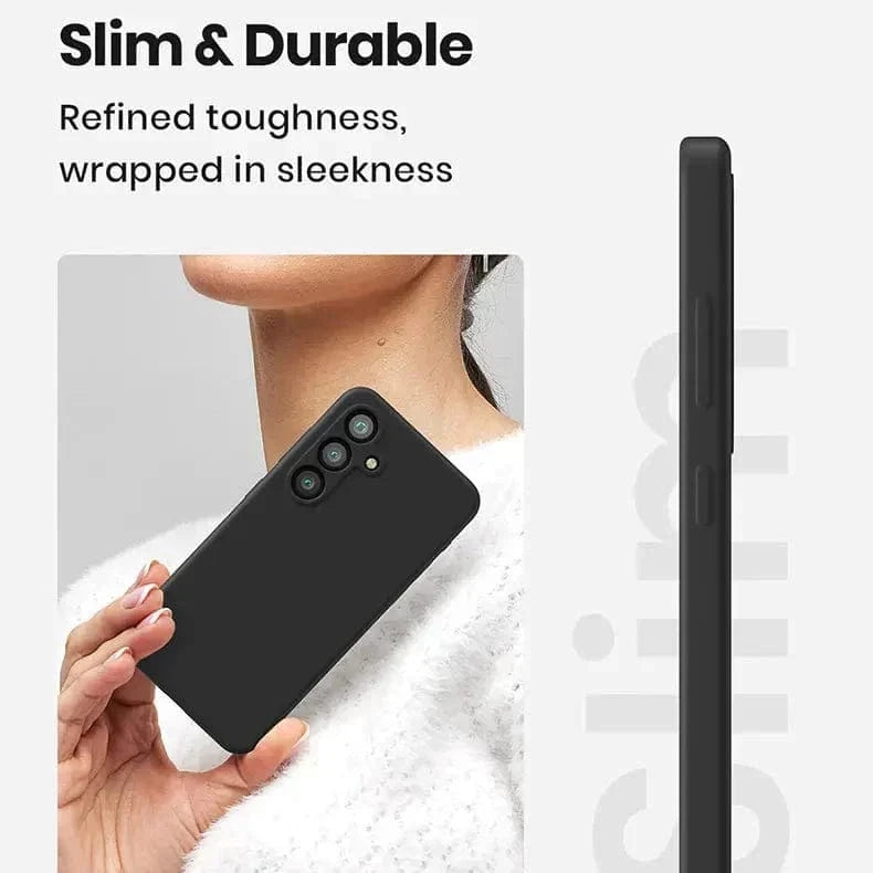 ktusu Generic Cases & Covers Liquid Silicone Soft Touch Feel hard Case for Samsung M55 5G Black