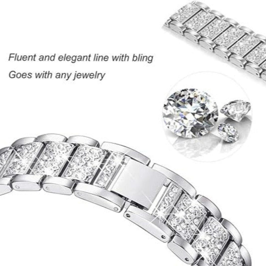 ktusu Generic Watch Bands Luxury Bling Rhinestone Dressy Jewelry Metal Band for Apple Watch 42 | 44 | 45 | Ultra 49 | 46mm S10