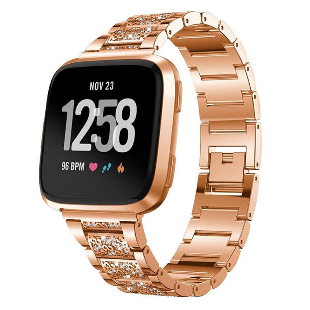 ktusu Generic Watch Bands Luxury Bling Rhinestone Dressy Jewelry Metal Band for Apple Watch 42 | 44 | 45 | Ultra 49 | 46mm S10 Rose gold