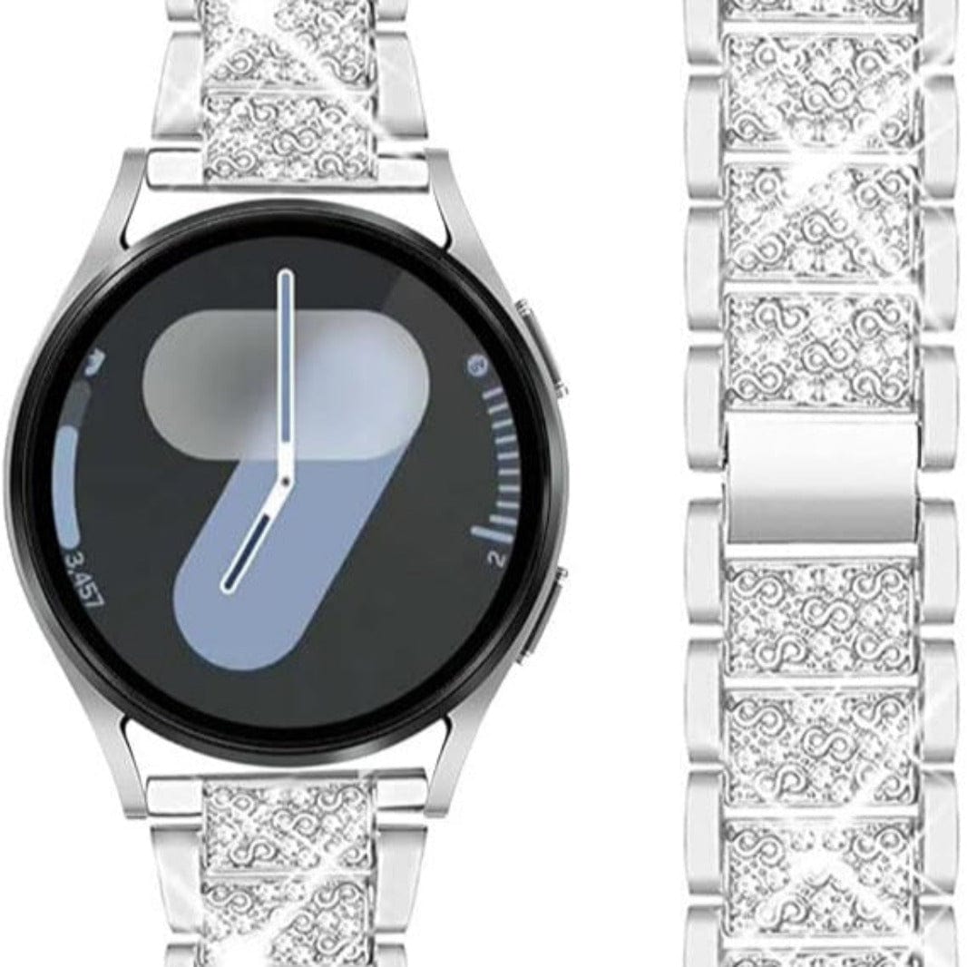 ktusu Generic Watch Bands Luxury Bling Rhinestone Dressy Jewelry Metal Band for Smartwatch 22mm
