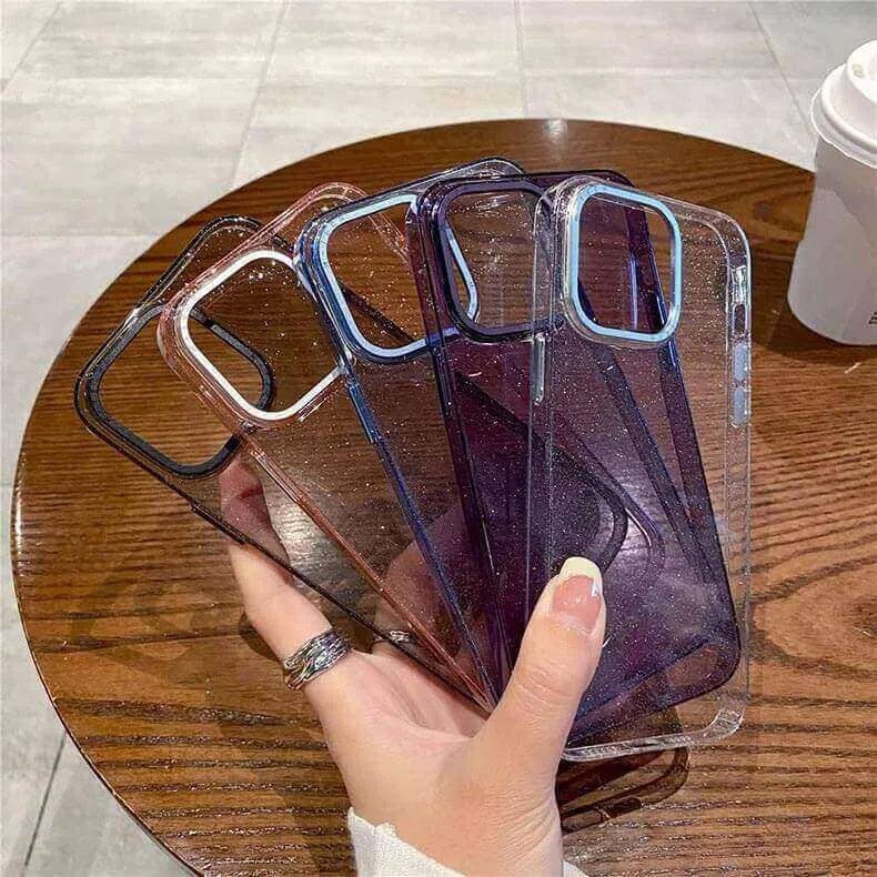 ktusu Generic Cases & Covers Luxury Bling Transparent Shiny Glitter Hard Case for iPhone 13