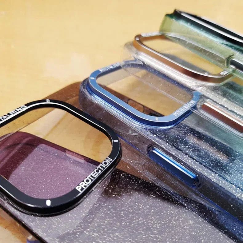 ktusu Generic Cases & Covers Luxury Bling Transparent Shiny Glitter Hard Case for iPhone 13