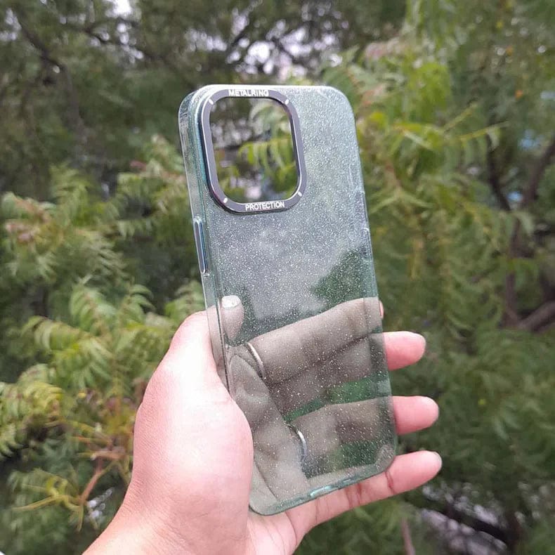 ktusu Generic Cases & Covers Luxury Bling Transparent Shiny Glitter Hard Case for iPhone 13