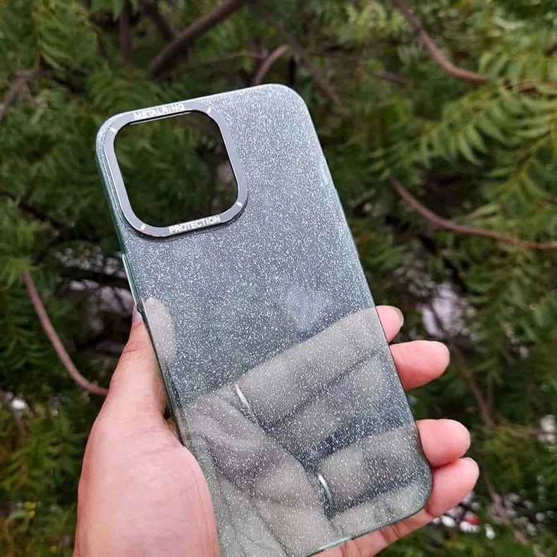 ktusu Generic Cases & Covers Luxury Bling Transparent Shiny Glitter Hard Case for iPhone 13