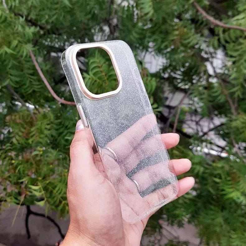 ktusu Generic Cases & Covers Luxury Bling Transparent Shiny Glitter Hard Case for iPhone 13