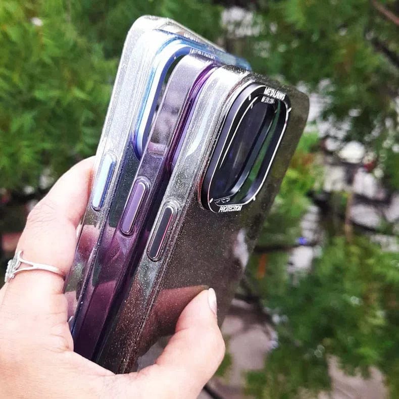 ktusu Generic Cases & Covers Luxury Bling Transparent Shiny Glitter Hard Case for iPhone 13 Pro Max