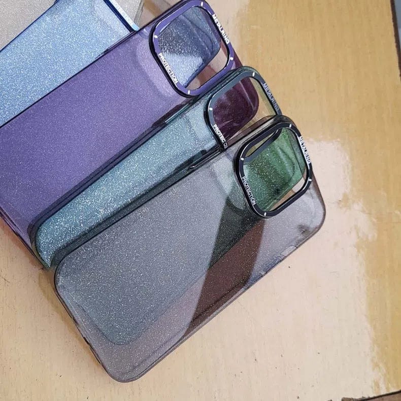 ktusu Generic Cases & Covers Luxury Bling Transparent Shiny Glitter Hard Case for iPhone 13 Pro Max