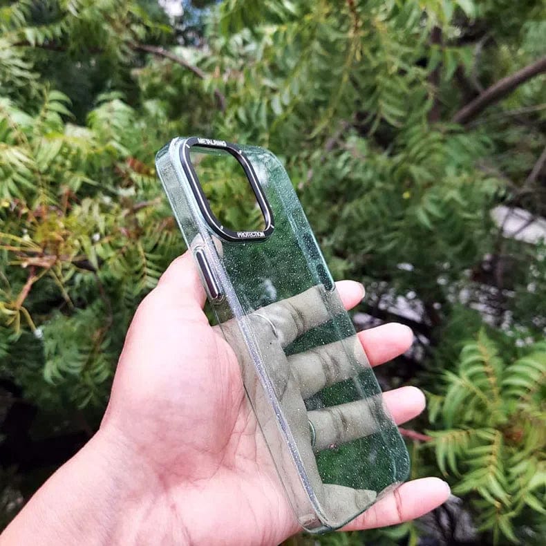 ktusu Generic Cases & Covers Luxury Bling Transparent Shiny Glitter Hard Case for iPhone 13 Pro Max