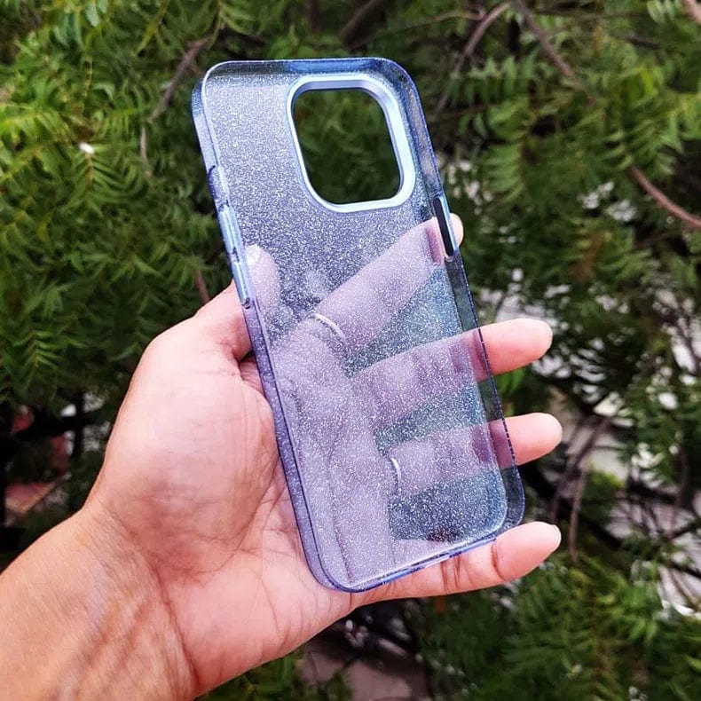 ktusu Generic Cases & Covers Luxury Bling Transparent Shiny Glitter Hard Case for iPhone 13 Pro Max