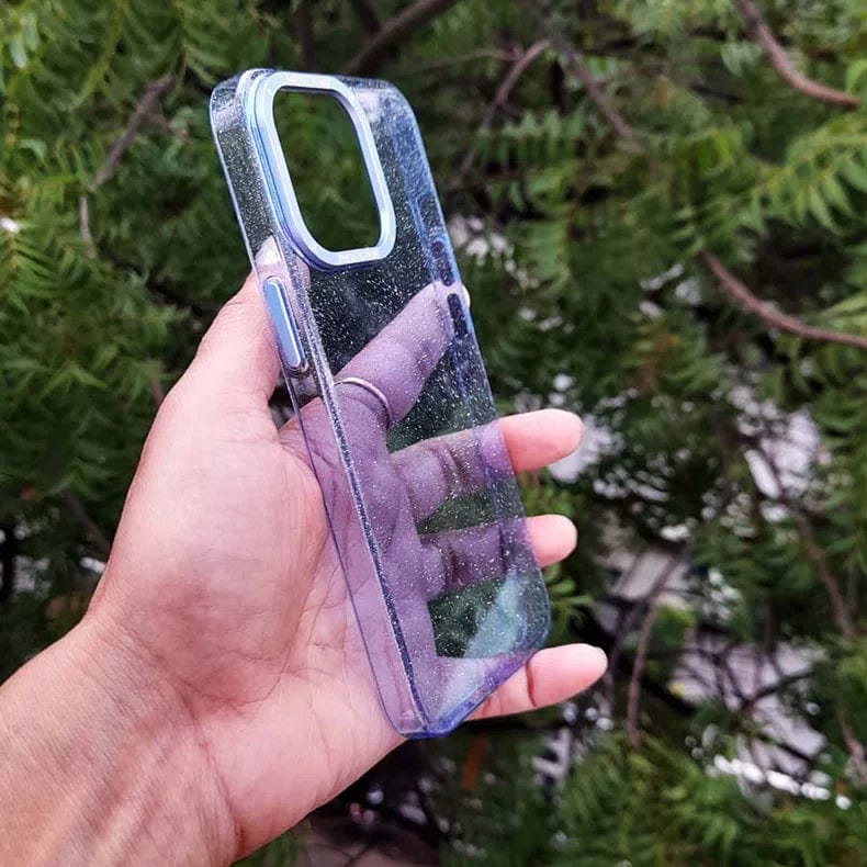 ktusu Generic Cases & Covers Luxury Bling Transparent Shiny Glitter Hard Case for iPhone 13 Pro Max