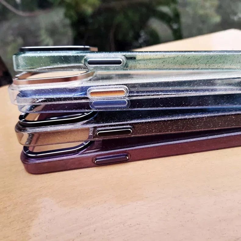 ktusu Generic Cases & Covers Luxury Bling Transparent Shiny Glitter Hard Case for iPhone 14 Pro Max