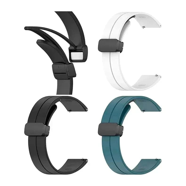 ktusu Generic Watch Bands Magnetic D-Buckle Silicone Band for Smartwatch 20mm