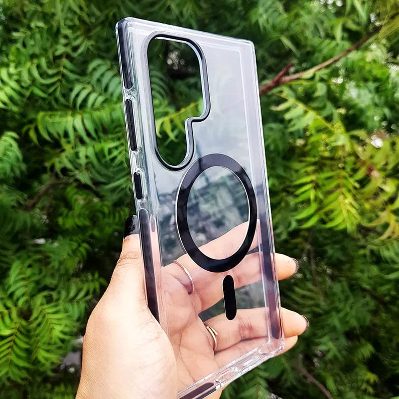 ktusu Generic Cases & Covers Magnetic Magsafe Hard PC Clear Case for Samsung S25 Ultra