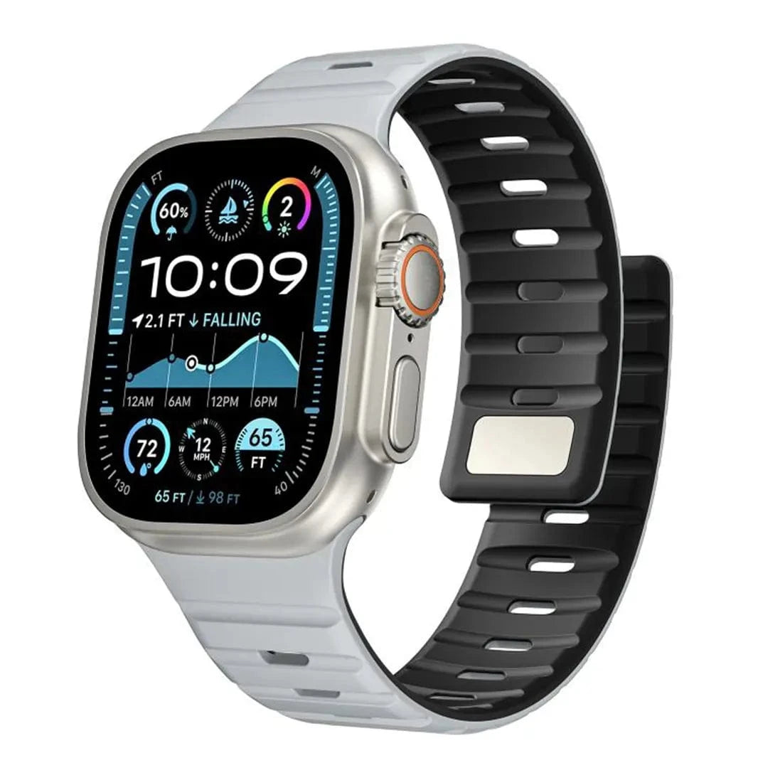 ktusu Generic Watch Bands Magnetic Silicone Sports Band for Apple Watch 42 | 44 | 45 | Ultra 49 | 46mm S10