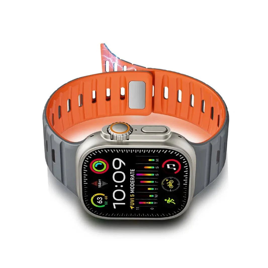 ktusu Generic Watch Bands Magnetic Silicone Sports Band for Apple Watch 42 | 44 | 45 | Ultra 49 | 46mm S10