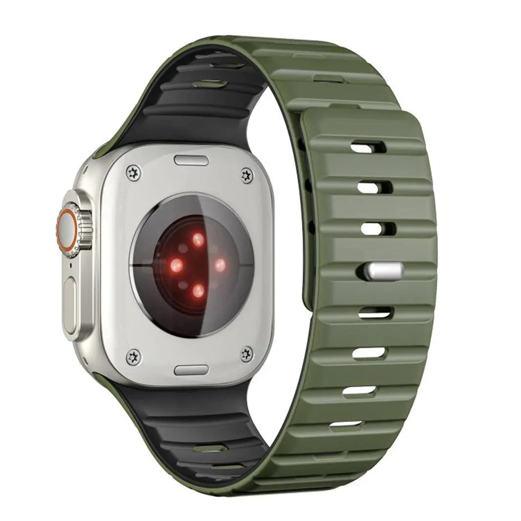 ktusu Generic Watch Bands Magnetic Silicone Sports Band for Apple Watch 42 | 44 | 45 | Ultra 49 | 46mm S10