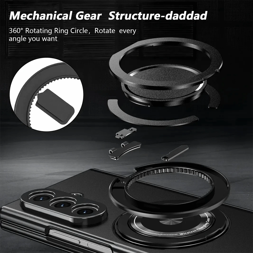 ktusu Generic Cases & Covers Magnetic Suction 360 Rotating Stand Case with Hinge Protection for Samsung Z Fold7