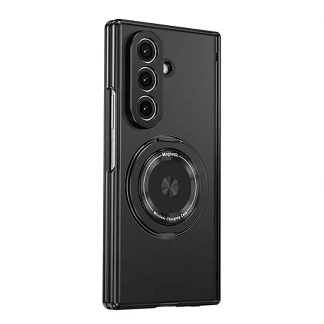 ktusu Generic Cases & Covers Magnetic Suction 360 Rotating Stand Case with Hinge Protection for Samsung Z Fold7 Black
