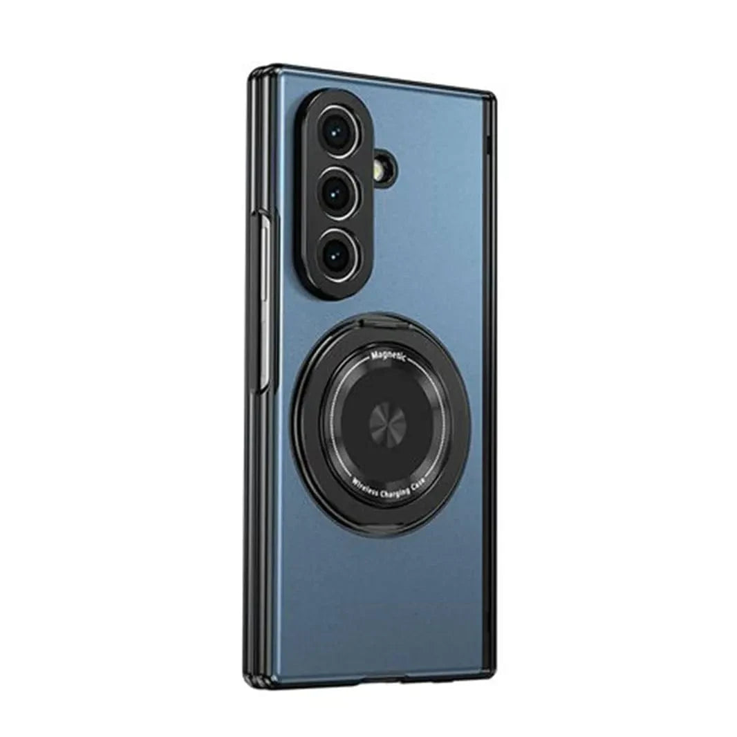 ktusu Generic Cases & Covers Magnetic Suction 360 Rotating Stand Case with Hinge Protection for Samsung Z Fold7 Blue