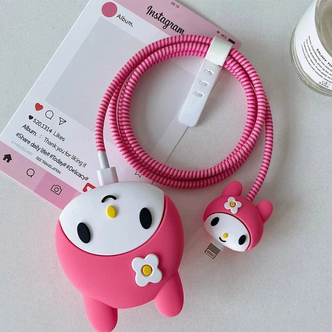 3D Silicone Cover with Spiral for Apple Adapter 18-20W