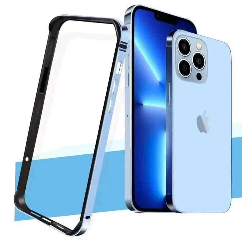 ktusu Generic Cases & Covers Metal Reinforced Aluminum Frame Case for iPhone 13 Pro Max Sierra Blue