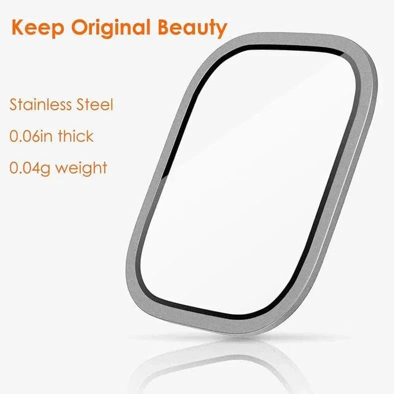 ktusu Generic Screen Protection Metalic Alloy Frame Screen Protector Glass for Apple Watch Ultra 49mm Silver