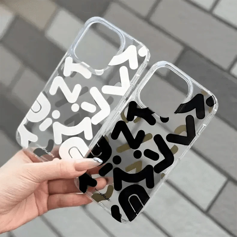 ktusu Generic Cases & Covers Mikalen Graffiti Letter Print Soft Edge Hard Case for iPhone 13