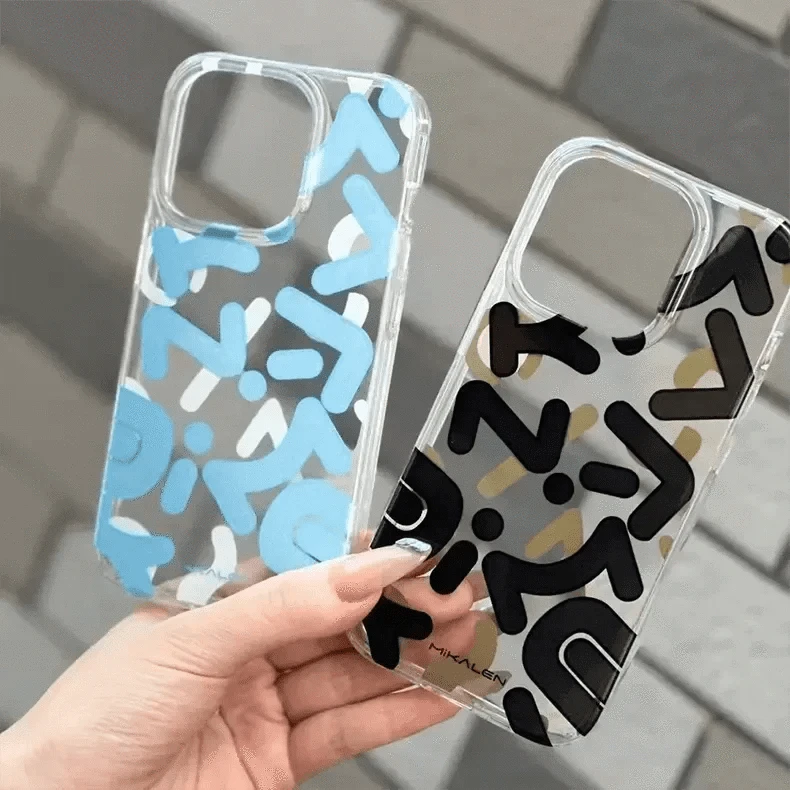 ktusu Generic Cases & Covers Mikalen Graffiti Letter Print Soft Edge Hard Case for iPhone 13