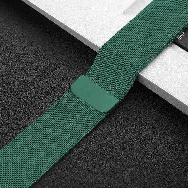 ktusu Generic Watch Bands Milanese Magnetic Matte Color Loop for Apple Watch 42 | 44 | 45 | Ultra 49 | 46mm S10 Peacock Green