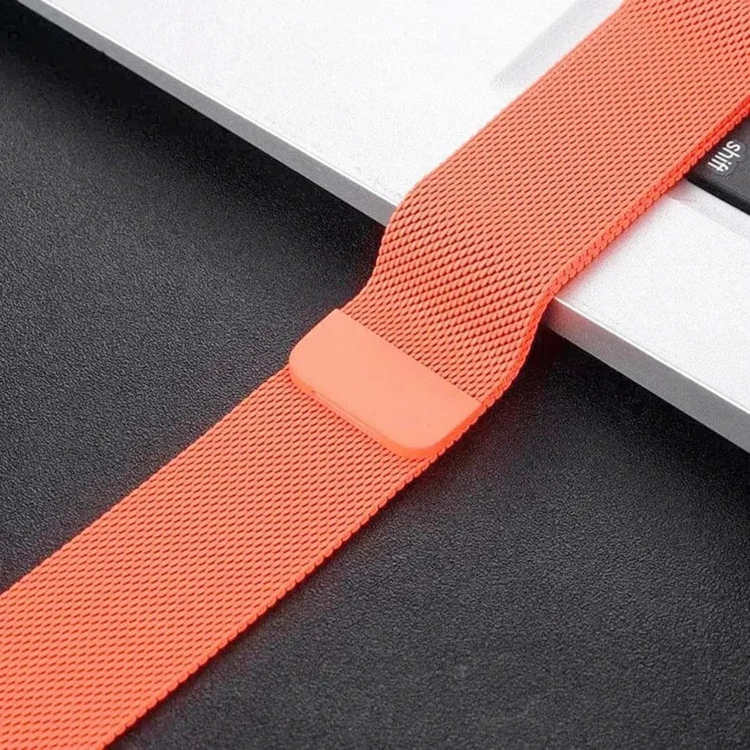 ktusu Generic Watch Bands Milanese Magnetic Matte Color Loop for Apple Watch 42 | 44 | 45 | Ultra 49 | 46mm S10 Orange