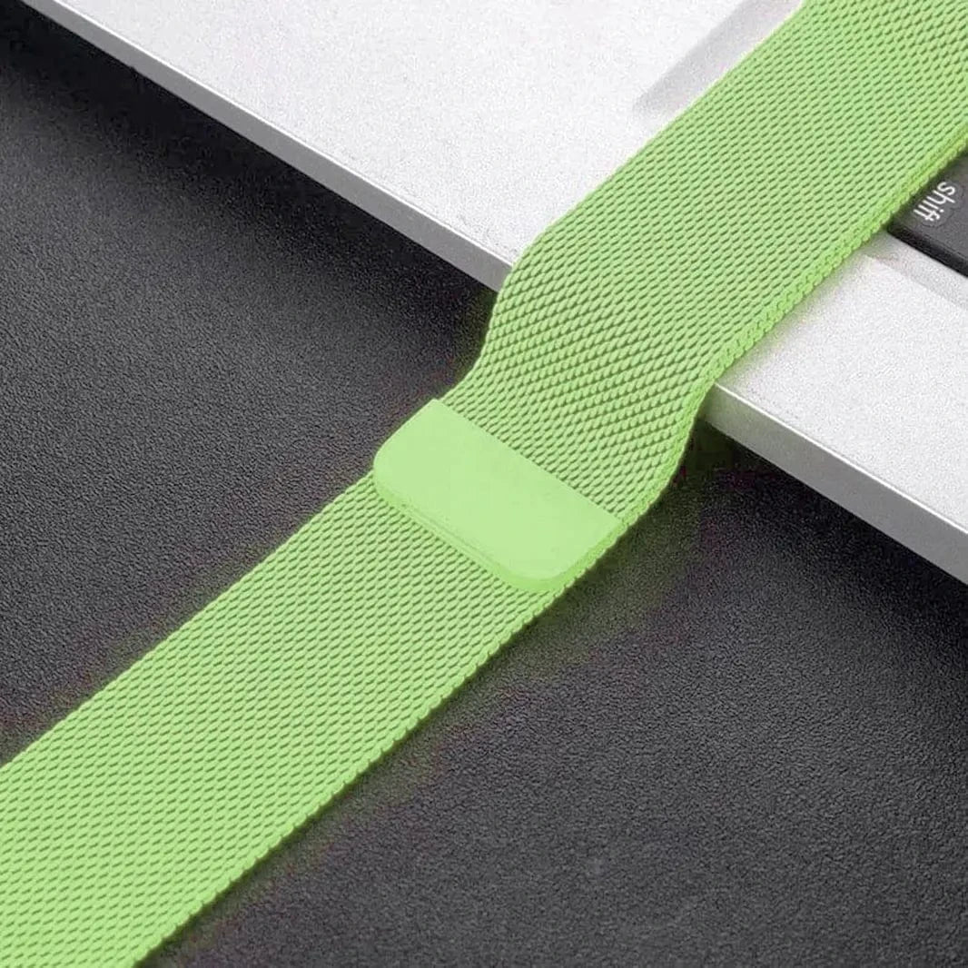 ktusu Generic Watch Bands Milanese Magnetic Matte Color Loop for Apple Watch 42 | 44 | 45 | Ultra 49 | 46mm S10 Parrot Green