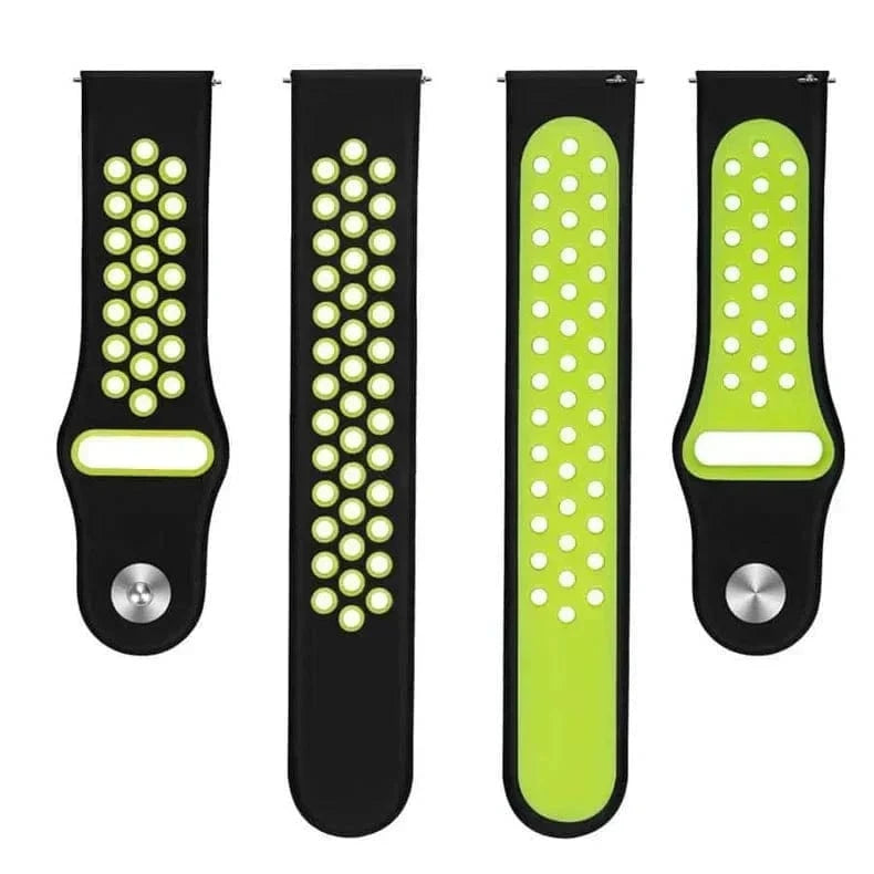 ktusu Generic Watch Bands Nike Silicone Band for Smartwatch 22mm Black Green
