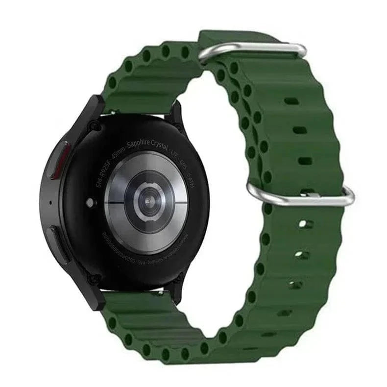 ktusu Generic Watch Bands Ocean Silicone Band for Smartwatch 22mm Green