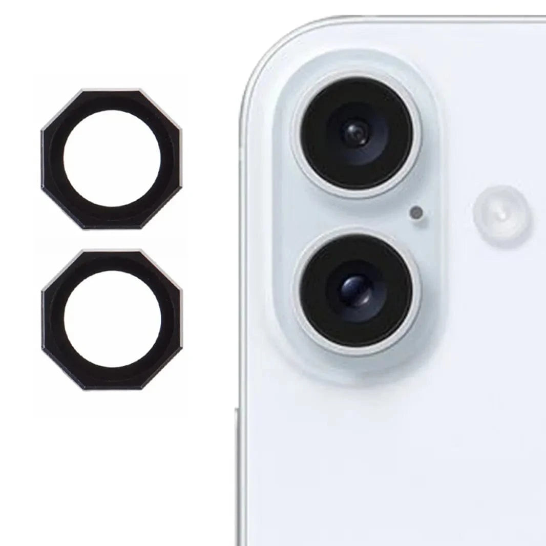 ktusu Generic Camera Lens Protectors Octagonal Camera Lens Protector aluminum alloy Ring for iPhone 16 | 16 Plus
