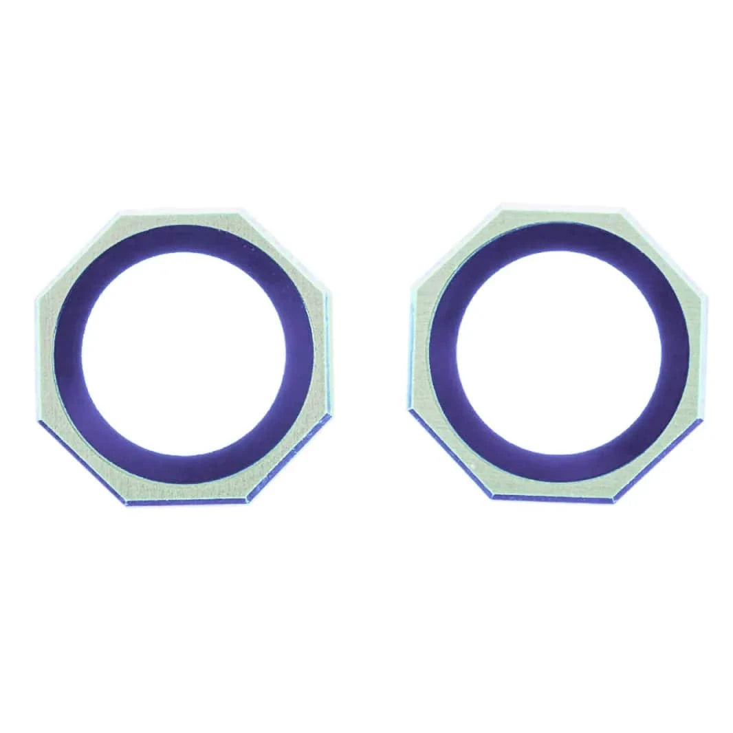 ktusu Generic Camera Lens Protectors Octagonal Camera Lens Protector Ring for iPhone 15 | 15 Plus Green