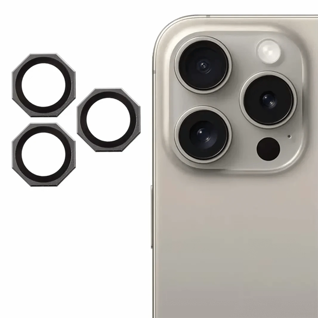 Octagonal Camera Lens Protector Ring for iPhone 15 Pro 15 Pro