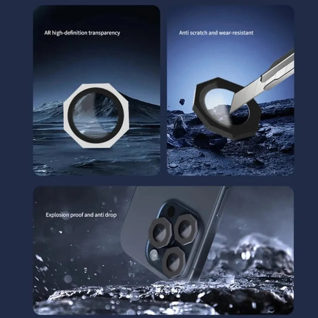 ktusu Generic Camera Lens Protectors Octagonal Camera Lens Protector Ring for iPhone 16 Pro | 16 Pro Max