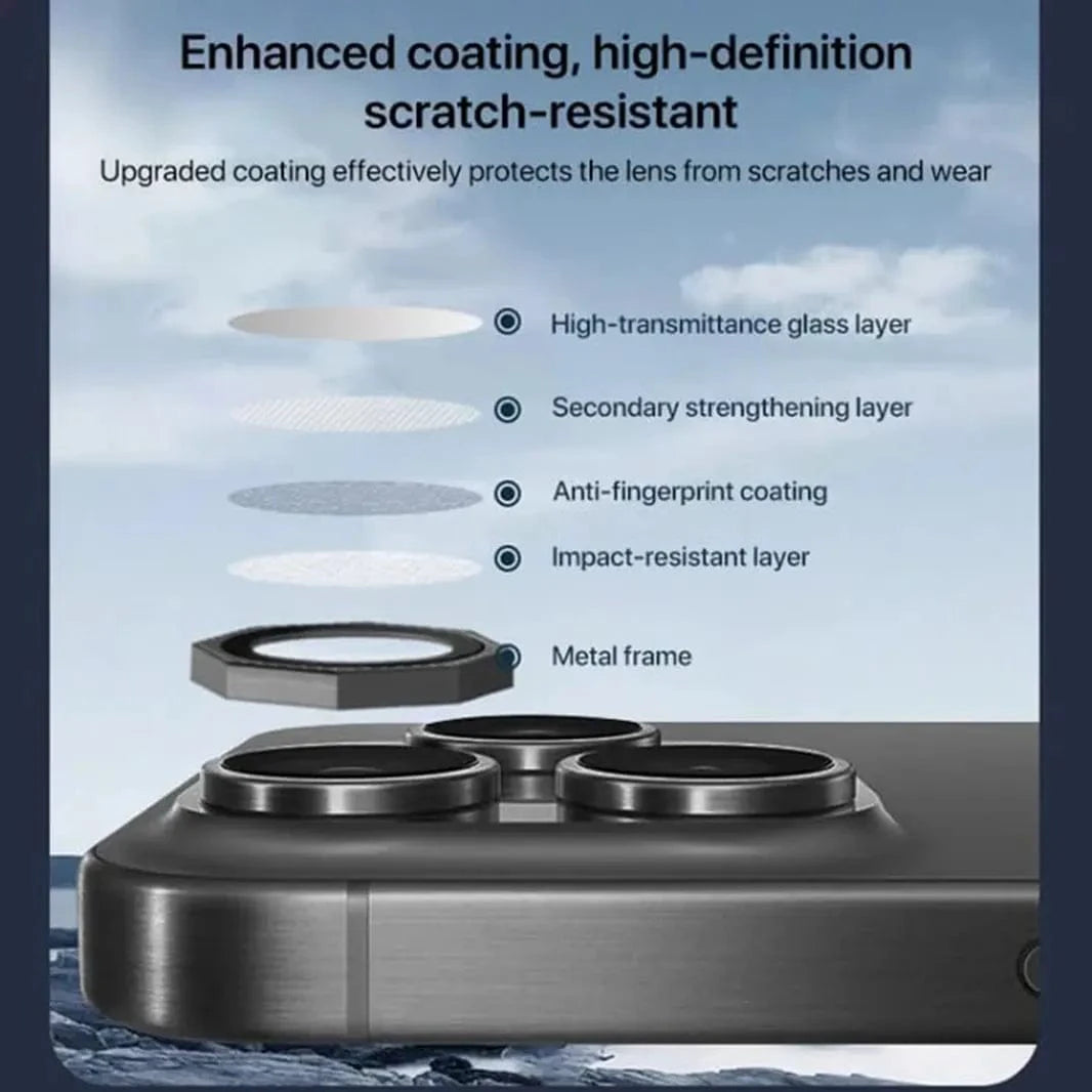 ktusu Generic Camera Lens Protectors Octagonal Camera Lens Protector Ring for iPhone 16 Pro | 16 Pro Max