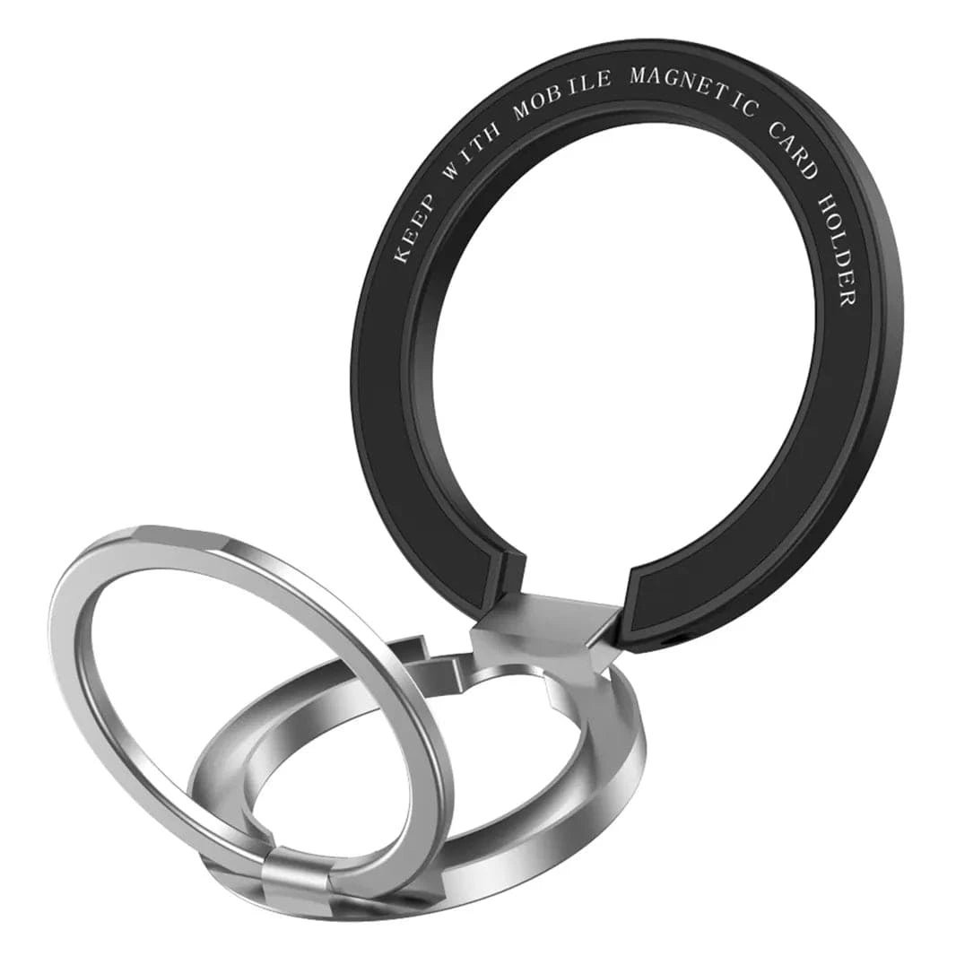 ktusu Generic Stands Portable Magnetic Ring Grip for Magsafe Function Built in Cases Black